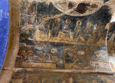 Αγιογραφίες από τον ιερό ναό του Αγίου Νικολάου Κυριακοσελίων.