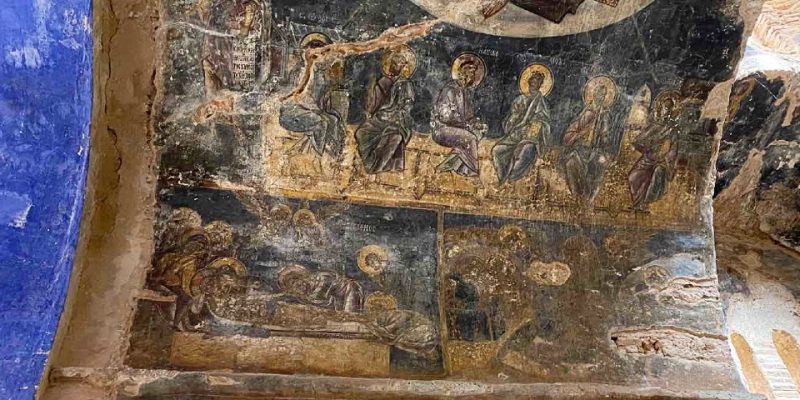 Αγιογραφίες από τον ιερό ναό του Αγίου Νικολάου Κυριακοσελίων.