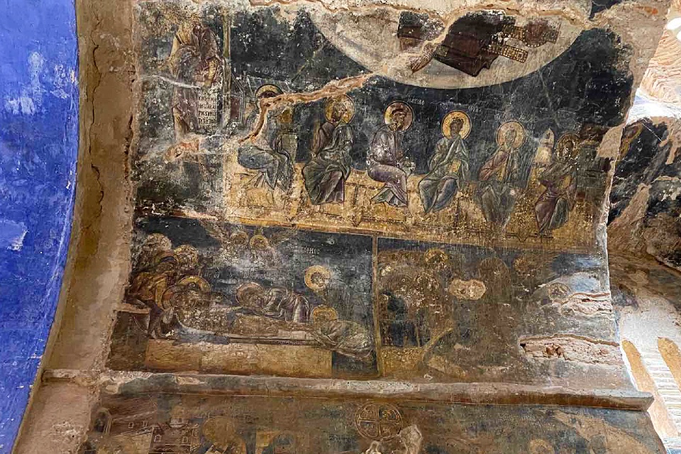 Αγιογραφίες από τον ιερό ναό του Αγίου Νικολάου Κυριακοσελίων.