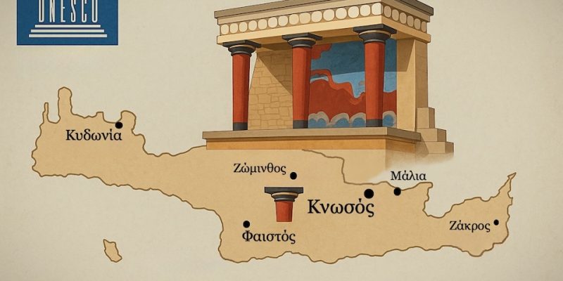 Μινωικά ανακτορικά κέντρα στον Κατάλογο Παγκόσμιας Κληρονομιάς της UNESCO.