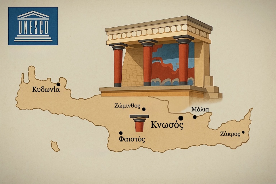 Μινωικά ανακτορικά κέντρα στον Κατάλογο Παγκόσμιας Κληρονομιάς της UNESCO.