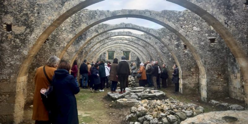 Παλιό ελαιοτριβείο στο μοναστηριακό συγκρότημα του Αγίου Γεωργίου στο Καρύδι